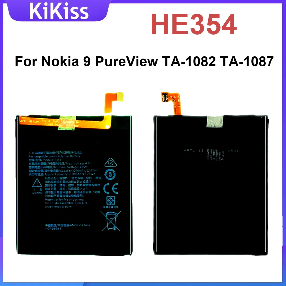Аккумулятор HE354 3320 мАч для Nokia 9 Pureview Ta-1082 Ta-1087 Прочный мобильный телефон премиум-класса
Аккумулятор HE354 3320 мАч для Nokia 9 Pureview Ta-1082 Ta-1087 Прочный мобильный телефон премиум-класса