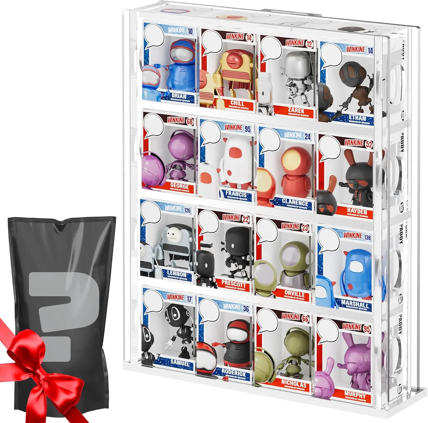 4-Tier Acrylic Display Case for Mini Figures, Clear Bitty Protector Stand with 16 Slots, Wall-Mountable Collectible Shelf, 1 Pack
4-Tier Acrylic Display Case for Mini Figures, Clear Bitty Protector Stand with 16 Slots, Wall-Mountable Collectible Shelf, 1 Pack