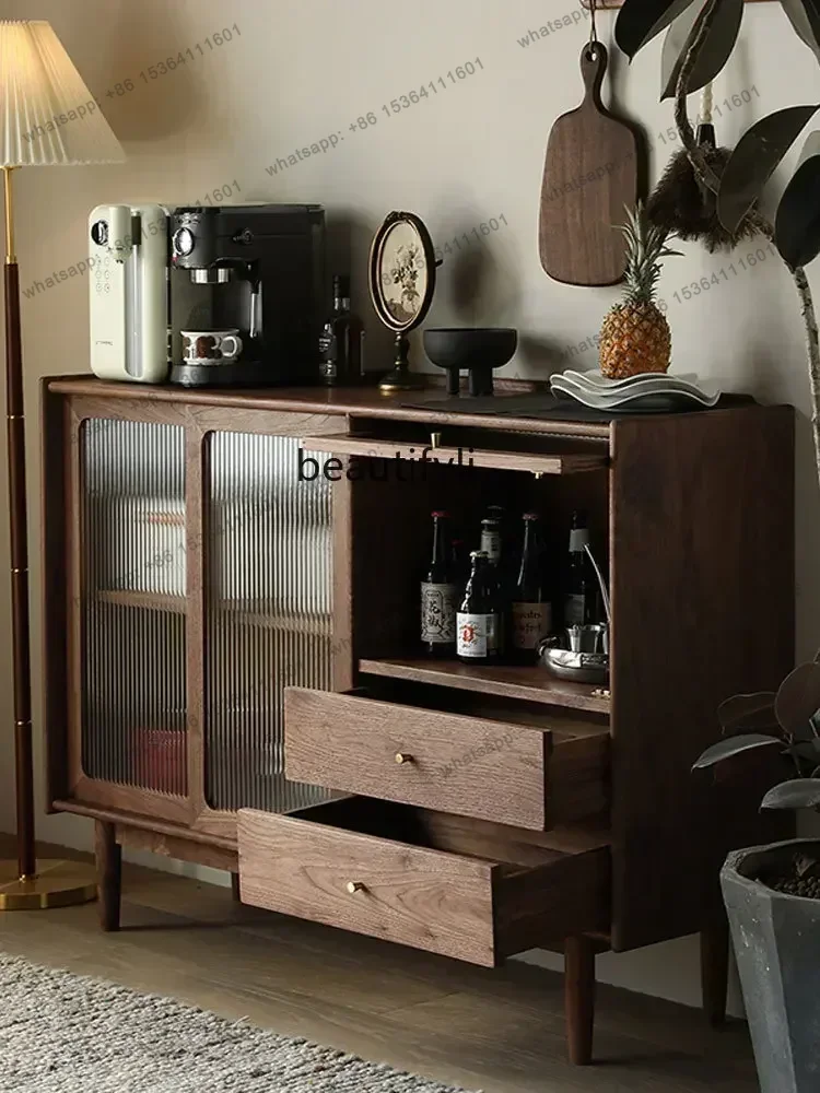 yj5 Black Walnut Solid Wood Sideboard Living Room Cherrywood Wine Cabinet Glass Cabinet
yj5 Black Walnut Solid Wood Sideboard Living Room Cherrywood Wine Cabinet Glass Cabinet