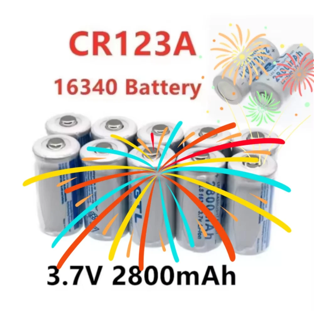 High Capacity 2800mAh Rechargeable 3.7V Li-ion 16340 Battery CR123A Compatible for LED Flashlight
High Capacity 2800mAh Rechargeable 3.7V Li-ion 16340 Battery CR123A Compatible for LED Flashlight