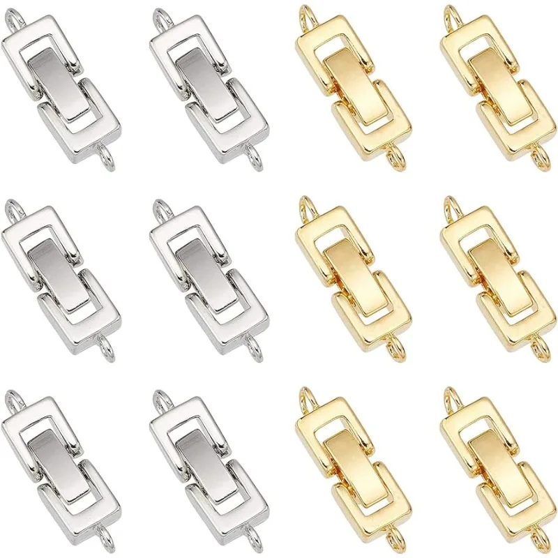 12Pcs 2 Colors Brass Fold Over Clasps 0.9x0.3Inch Jewelry Extender Micro Foldover Extension Clasp Set with Hole for Bracelet
12Pcs 2 Colors Brass Fold Over Clasps 0.9x0.3Inch Jewelry Extender Micro Foldover Extension Clasp Set with Hole for Bracelet
