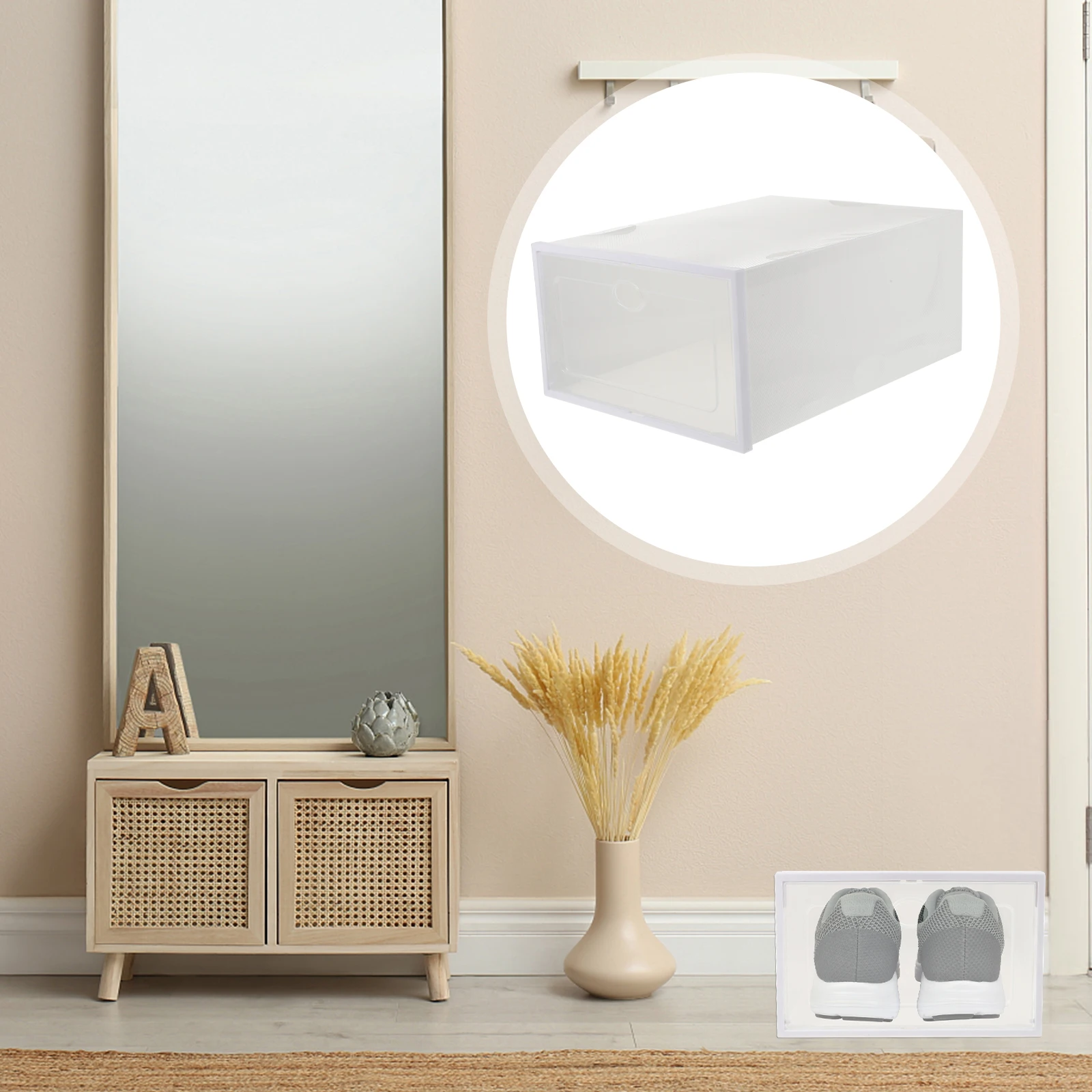 Organizer Shoe Storage Box Shoes Small Plastic Pp Container Drawer Type Shoebox
Organizer Shoe Storage Box Shoes Small Plastic Pp Container Drawer Type Shoebox