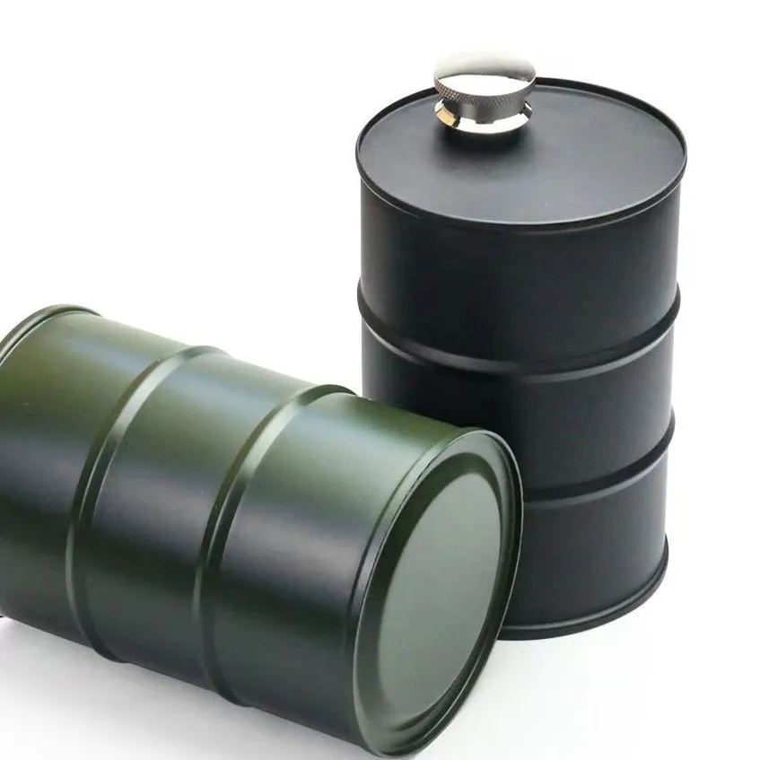 Portable 750ml Cylindrical Stainl Steel Oil Bottle Gasoline Barrel Outdoor Wine Tools Creative Gifts Insulated Flask
Portable 750ml Cylindrical Stainl Steel Oil Bottle Gasoline Barrel Outdoor Wine Tools Creative Gifts Insulated Flask