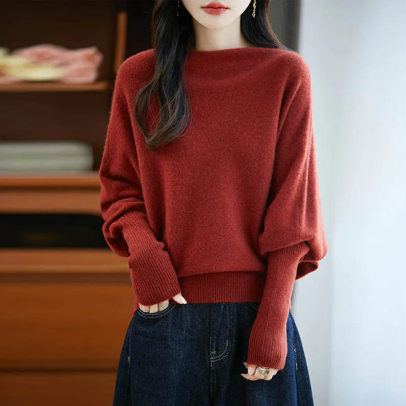 Yoyoselect 100% Merino Wool Women's Shawl Lantern Sleeve Pullover Chic Autumn Winter New Cashmere Tops Soft Warm Clothings
Yoyoselect 100% Merino Wool Women's Shawl Lantern Sleeve Pullover Chic Autumn Winter New Cashmere Tops Soft Warm Clothings