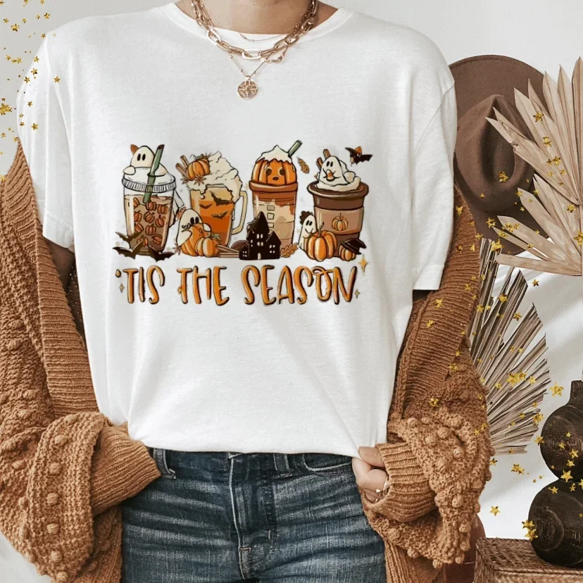 Women's Cute Watercolor Printed Aesthetic Trend Summer T-Shirt Top Coffee Pumpkin Pattern Travel Women's Loose Casual T-Shirt
Women's Cute Watercolor Printed Aesthetic Trend Summer T-Shirt Top Coffee Pumpkin Pattern Travel Women's Loose Casual T-Shirt