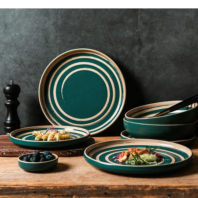 Vintage Circular Ceramic Dinner Plate Restaurant Steak Dessert Salad Plates Molecular Cuisine Specialty Tableware
Vintage Circular Ceramic Dinner Plate Restaurant Steak Dessert Salad Plates Molecular Cuisine Specialty Tableware