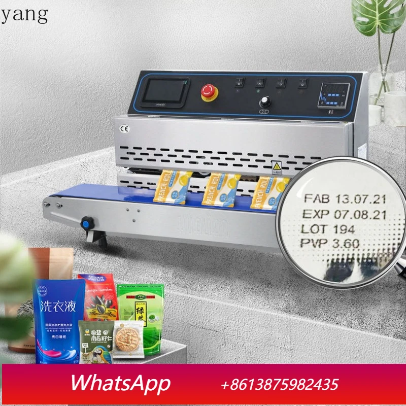 LTT Intelligent Coding Continuous Sealing Machine High Speed Plastic Sealing Machine Commercial Packaging Heat Sealing Machine