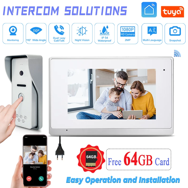 Top Sale Interphone Villa Door Video Intercom Smart App Remote Control Video Doorbell
Top Sale Interphone Villa Door Video Intercom Smart App Remote Control Video Doorbell