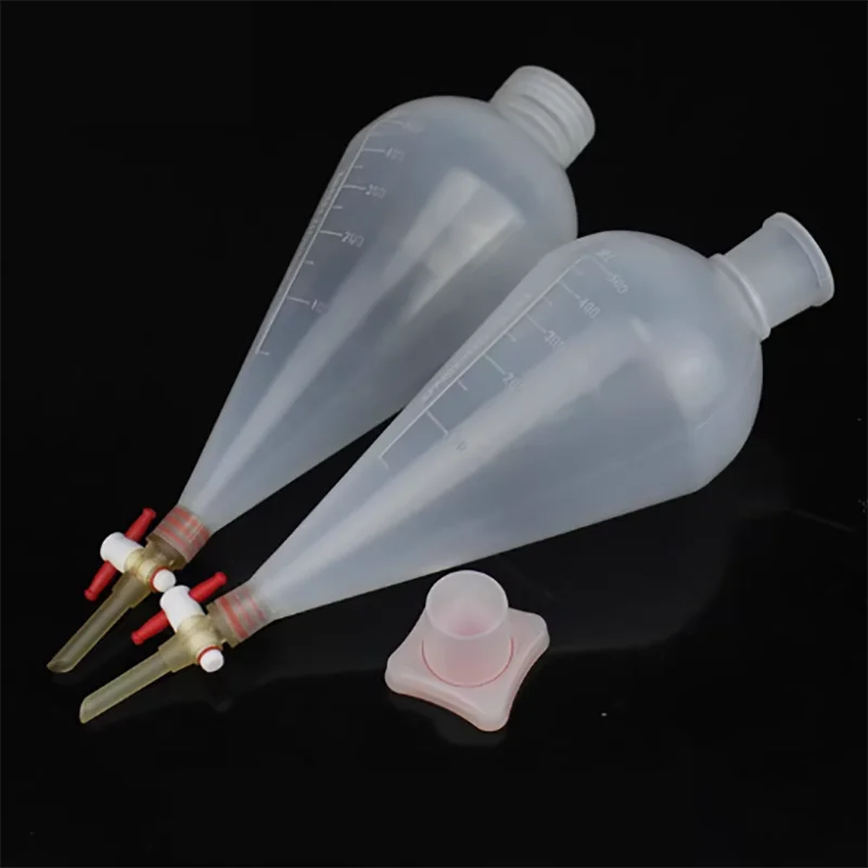 Laboratory plastic pear-shaped liquid separation funnel, high temperature sterilization PP polypropylene 125ml/250ml/500ml/1000m 
Laboratory plastic pear-shaped liquid separation funnel, high temperature sterilization PP polypropylene 125ml/250ml/500ml/1000m