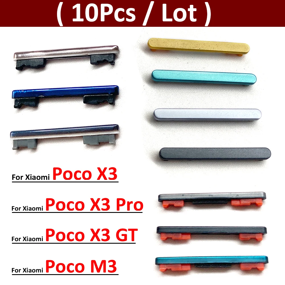 10Pcs, Side Power Button + Volume Side Button For Xiaomi Mi Poco X3 Pro GT M3
10Pcs, Side Power Button + Volume Side Button For Xiaomi Mi Poco X3 Pro GT M3