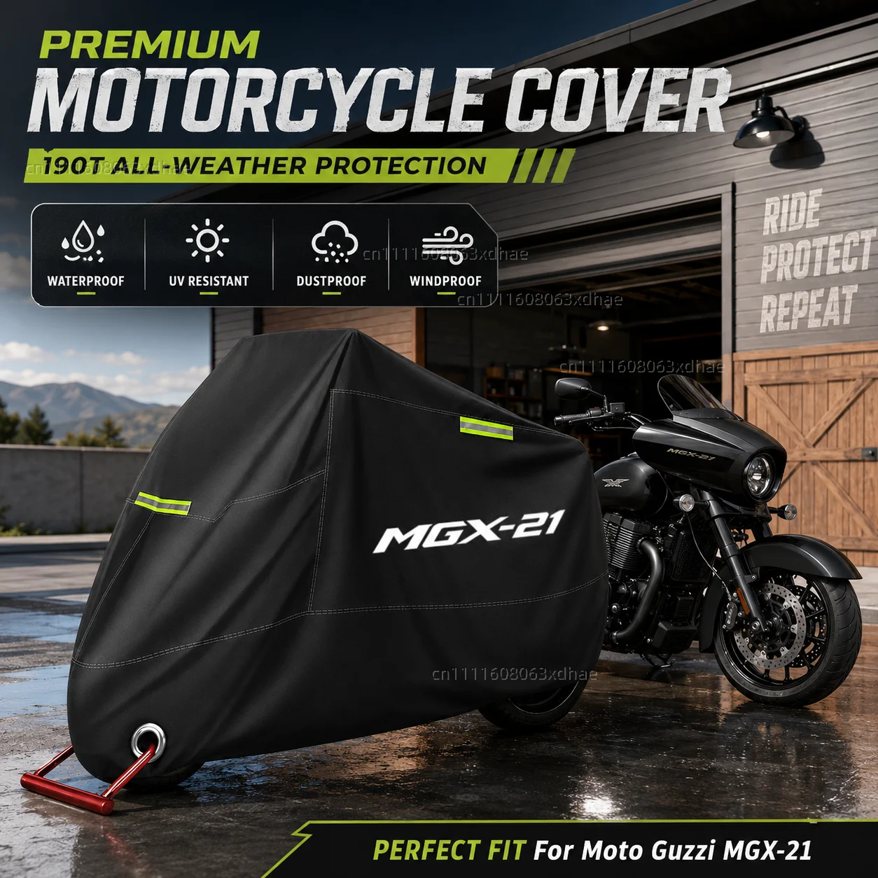 Motorcycle Full Cover Waterproof Rain Dustproof All Season 190T Oxford Cloth For For Moto Guzzi MGX-21 2016-2020 Bagger
Motorcycle Full Cover Waterproof Rain Dustproof All Season 190T Oxford Cloth For For Moto Guzzi MGX-21 2016-2020 Bagger