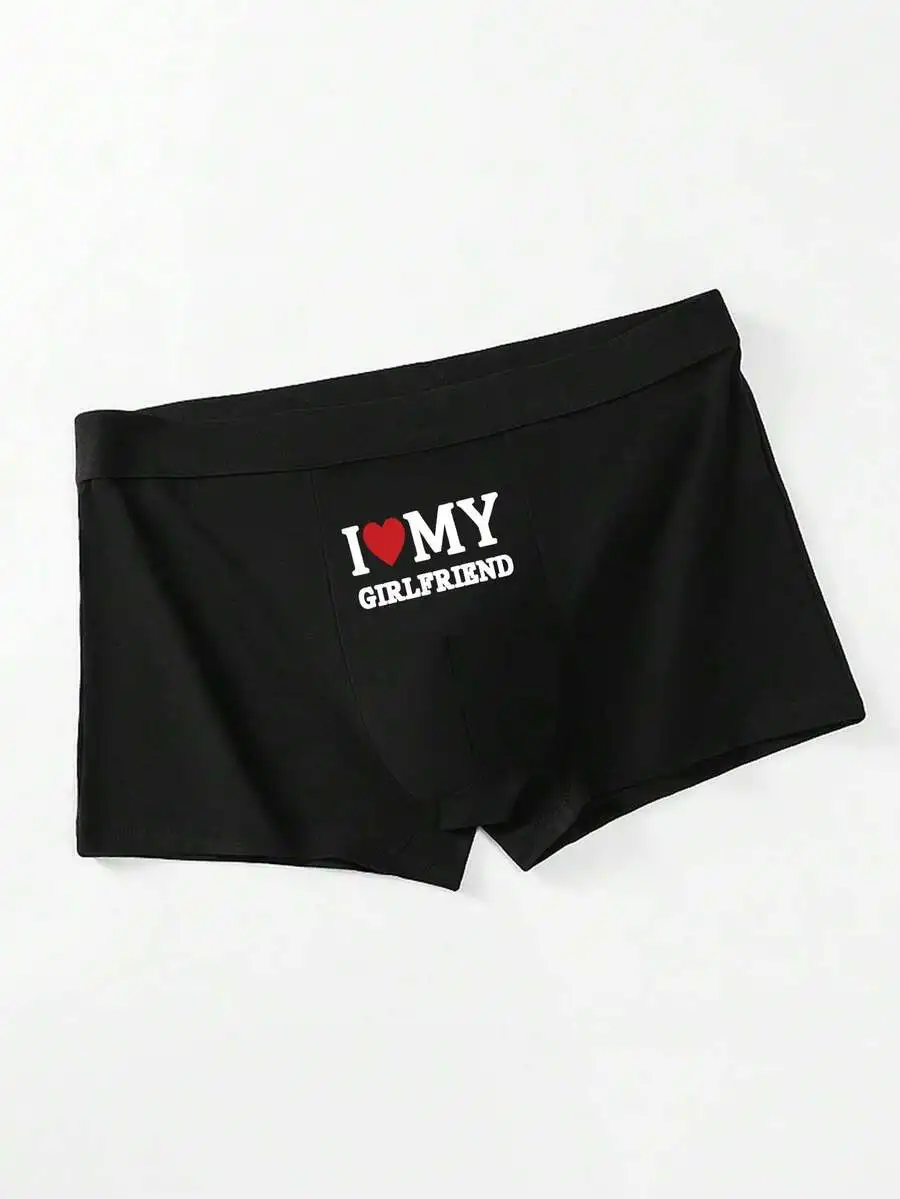 Mens Stretchy Lightweight Boxer Shorts With I Love My Girlfriend Letter Print
Mens Stretchy Lightweight Boxer Shorts With I Love My Girlfriend Letter Print