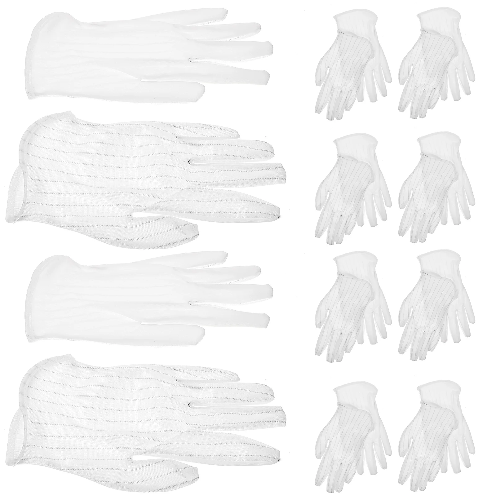 10pcs 10 Pairs Anti Static Dust Free Cloth Gloves Microfiber White Adult Jewelry Watches Glasses Lenses Exhibitions
10pcs 10 Pairs Anti Static Dust Free Cloth Gloves Microfiber White Adult Jewelry Watches Glasses Lenses Exhibitions