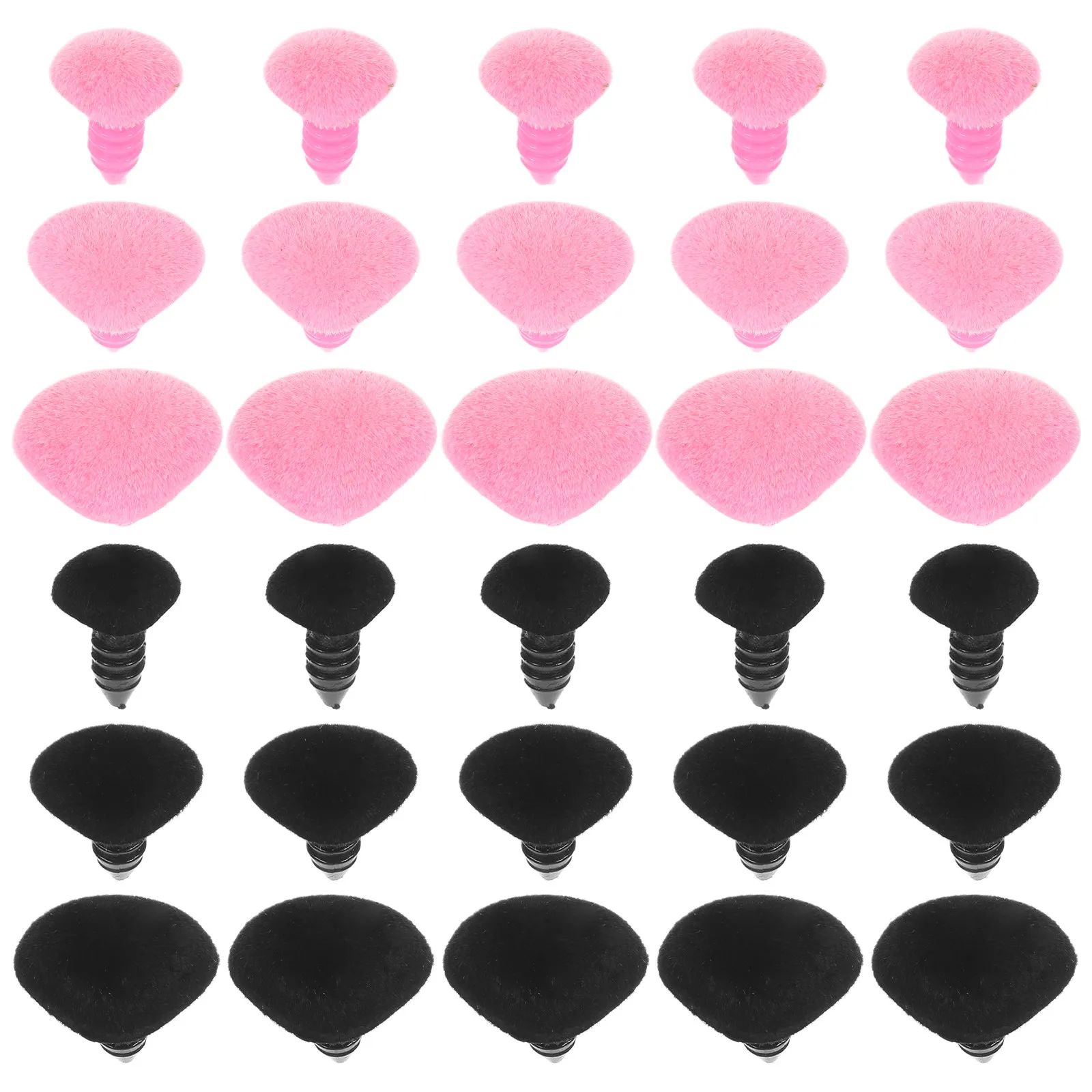 60Pcs Flocking Craft Safety Noses Plastic Nose for Stuffed Animals Crochet Puppets Making Supplies Accessories
60Pcs Flocking Craft Safety Noses Plastic Nose for Stuffed Animals Crochet Puppets Making Supplies Accessories
