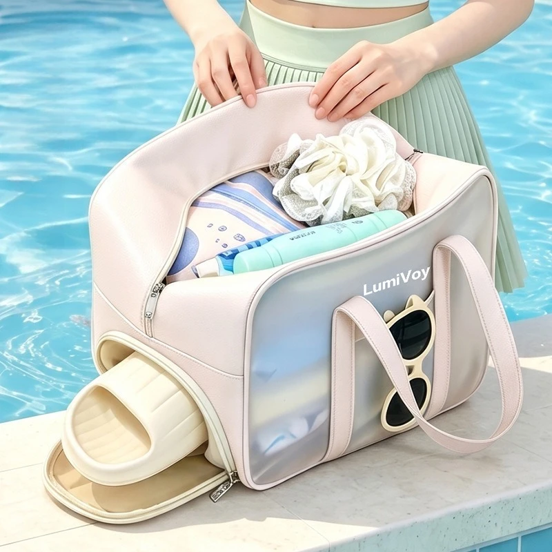 Large Capacity Waterproof Swim Bag Separate Shoe Compartment Transparent Surface Hand Tote For Beach Pool Outdoor Sports
Large Capacity Waterproof Swim Bag Separate Shoe Compartment Transparent Surface Hand Tote For Beach Pool Outdoor Sports