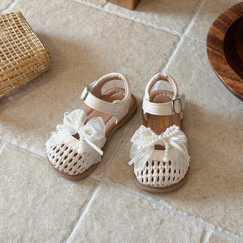 Children Woven Sandals Summer Hollow-out Bow Flat Shoes for Girls Princess Comfortable Breathable Kids Non-slip Beach Sandals
Children Woven Sandals Summer Hollow-out Bow Flat Shoes for Girls Princess Comfortable Breathable Kids Non-slip Beach Sandals