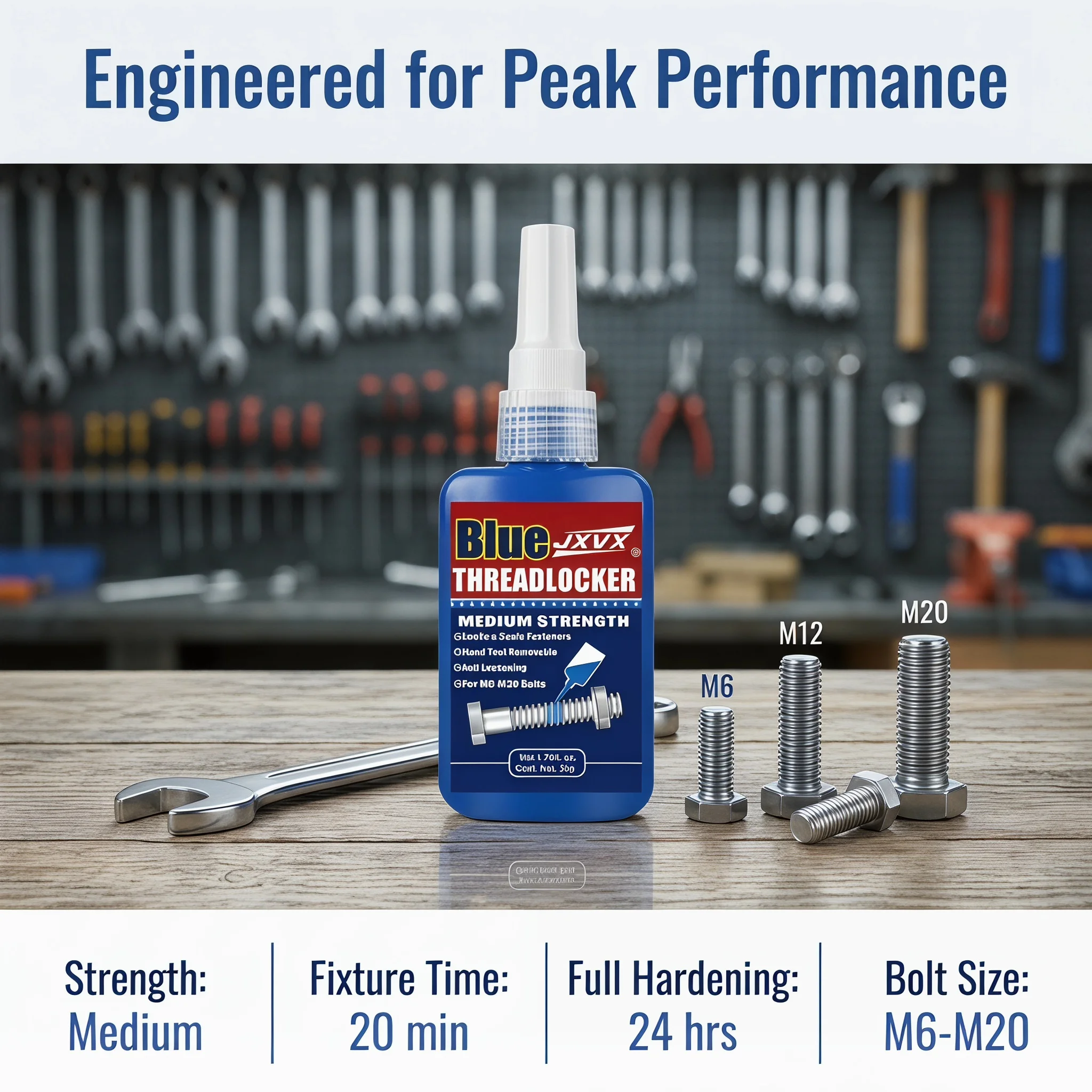 Blue Threadlocker, Medium Strength Threadlocker, Blue Anaerobic Adhesive for Fixing Screws and Nuts, Anti-Loosening, Anti-Corrosion, Oil Resistant, Anti-Loosening/Anti-Corrosion
Blue Threadlocker, Medium Strength Threadlocker, Blue Anaerobic Adhesive for Fixing Screws and Nuts, Anti-Loosening, Anti-Corrosion, Oil Resistant, Anti-Loosening/Anti-Corrosion