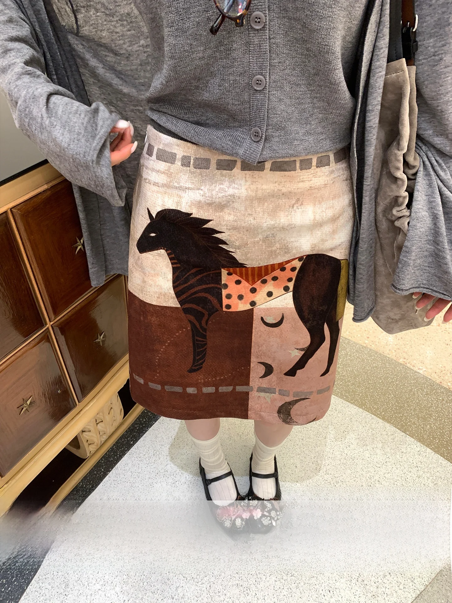 Boho Hippie Print A-Line Skirt High Waist Polyester Fiber Commute Style Ladies' Skirt Art Gallery Design
Boho Hippie Print A-Line Skirt High Waist Polyester Fiber Commute Style Ladies' Skirt Art Gallery Design