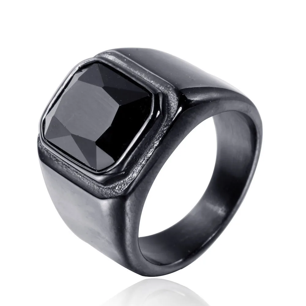 Black Onyx Stainless Steel Ring, Square Gem Statement Band, Bold Men's Fashion Jewelry Cross-Border Hot Sale
Black Onyx Stainless Steel Ring, Square Gem Statement Band, Bold Men's Fashion Jewelry Cross-Border Hot Sale