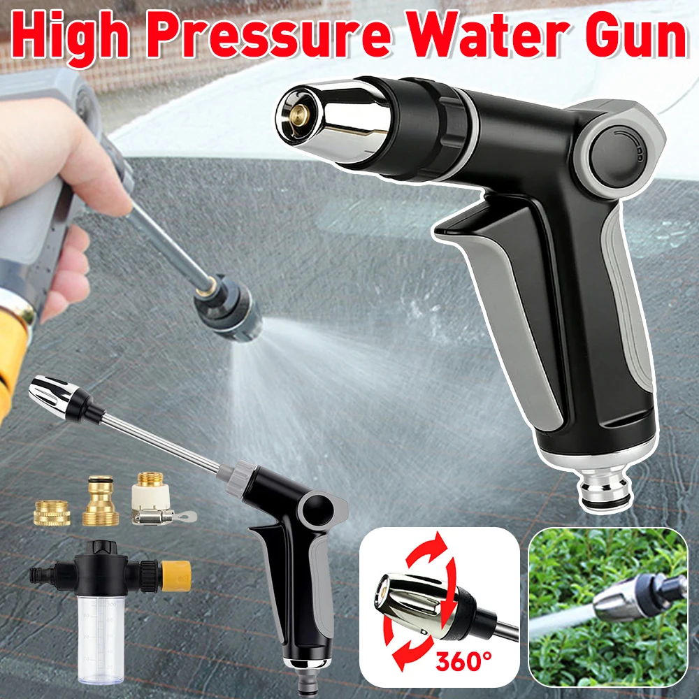 4 Spray Modes High Pressure Car Wash Water Gun with Foam Cannon Universal Connectors for Garden Watering Home Patio Car Cleaning
4 Spray Modes High Pressure Car Wash Water Gun with Foam Cannon Universal Connectors for Garden Watering Home Patio Car Cleaning