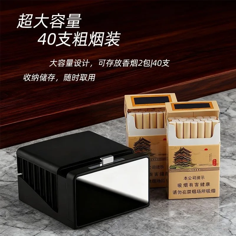 Large-Capacity Automatic Pop-Up Cigarette Box Creative Table Storage Organizer for Two Packs of 40 Thick Cigarettes
Large-Capacity Automatic Pop-Up Cigarette Box Creative Table Storage Organizer for Two Packs of 40 Thick Cigarettes