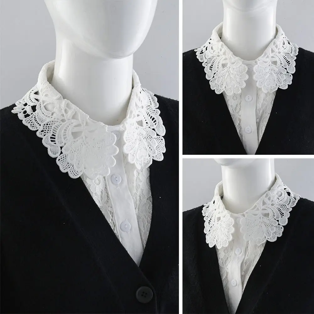New Fashion Detachable Fake Collar Lace Adjustable False Collar White Black Shawl Wrap Women Girls
New Fashion Detachable Fake Collar Lace Adjustable False Collar White Black Shawl Wrap Women Girls