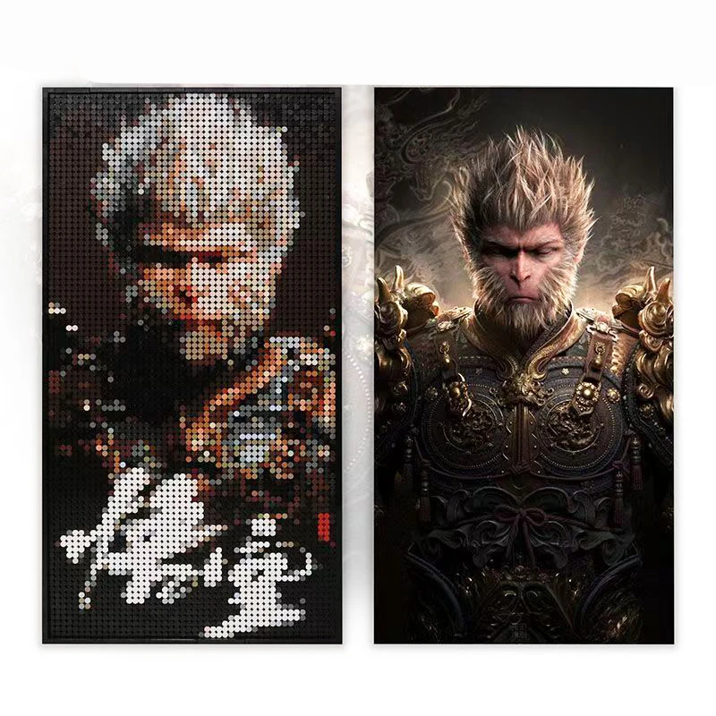 4875pcs MOC Black Wukongs Game Series Figure Building Blocks Art PaintingMural Decorations Model Children Festival Gift
4875pcs MOC Black Wukongs Game Series Figure Building Blocks Art PaintingMural Decorations Model Children Festival Gift