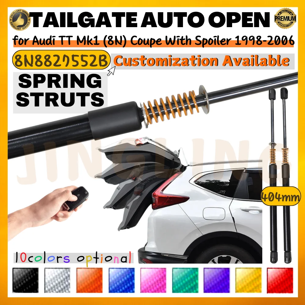 Qty(2) Trunk Struts with Spring for Audi TT Mk1 (8N) Coupe With Spoiler 1998-2006 Rear Tailgate Boot Lift Support Shock Absorber
Qty(2) Trunk Struts with Spring for Audi TT Mk1 (8N) Coupe With Spoiler 1998-2006 Rear Tailgate Boot Lift Support Shock Absorber