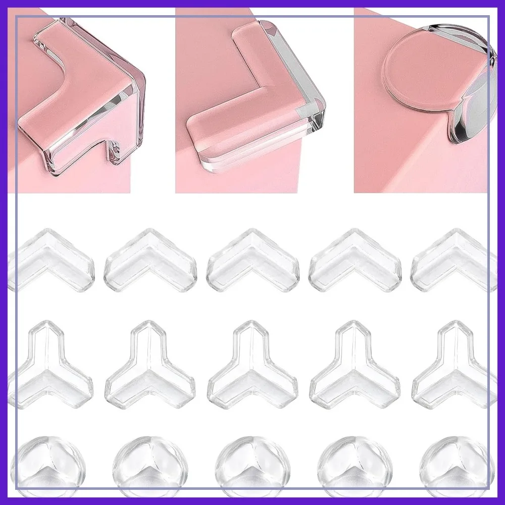 28 Pcs Clear Corner Protectors - L, T, Round Shape for Furniture Edges Safety
28 Pcs Clear Corner Protectors - L, T, Round Shape for Furniture Edges Safety