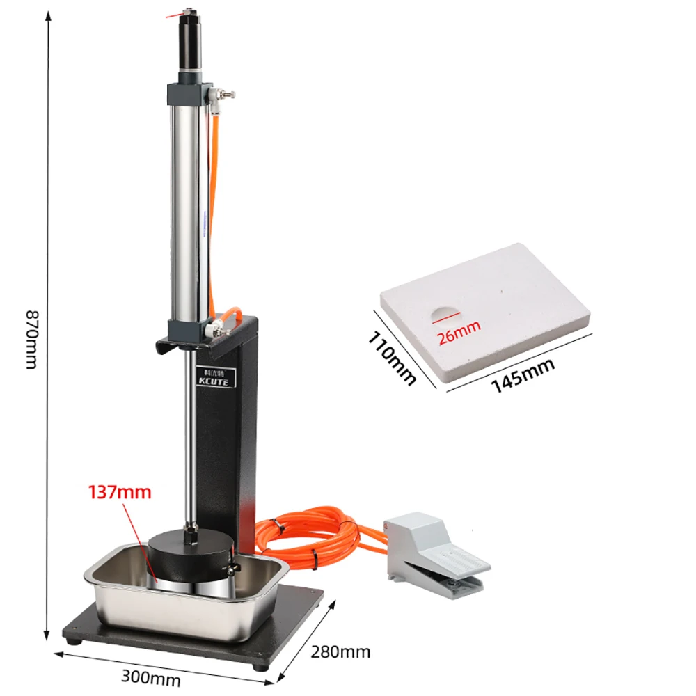 Pneumatic Plaster Mold and Gold & Silver Jewelry Molding Press Machine with Foot Pedal
Pneumatic Plaster Mold and Gold & Silver Jewelry Molding Press Machine with Foot Pedal