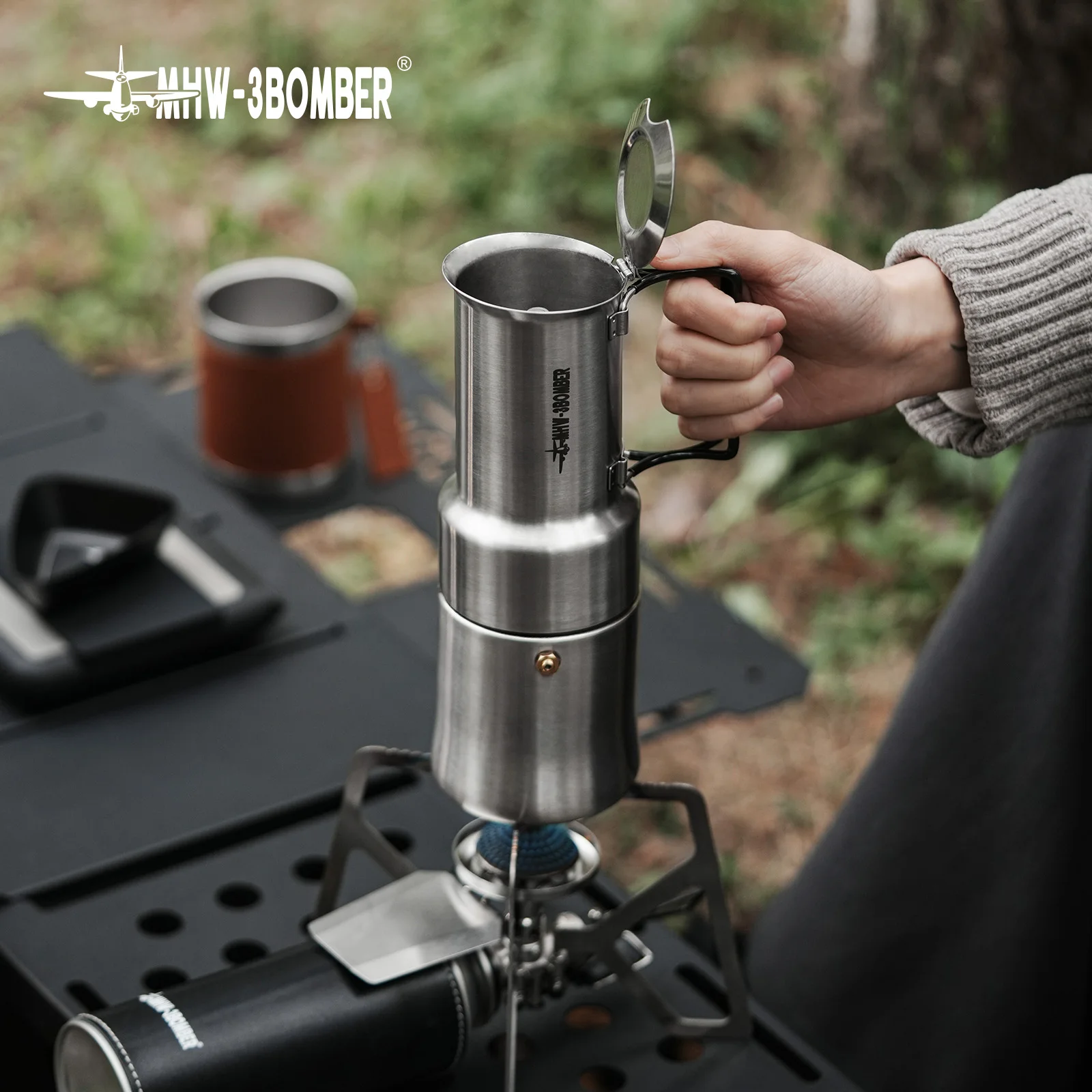 MHW-3BOMEBR Outdoors Moka Stovetop 350ML Espresso Coffee Pot Stainless Steel Portable Coffee Maker for Camping/Travel
MHW-3BOMEBR Outdoors Moka Stovetop 350ML Espresso Coffee Pot Stainless Steel Portable Coffee Maker for Camping/Travel