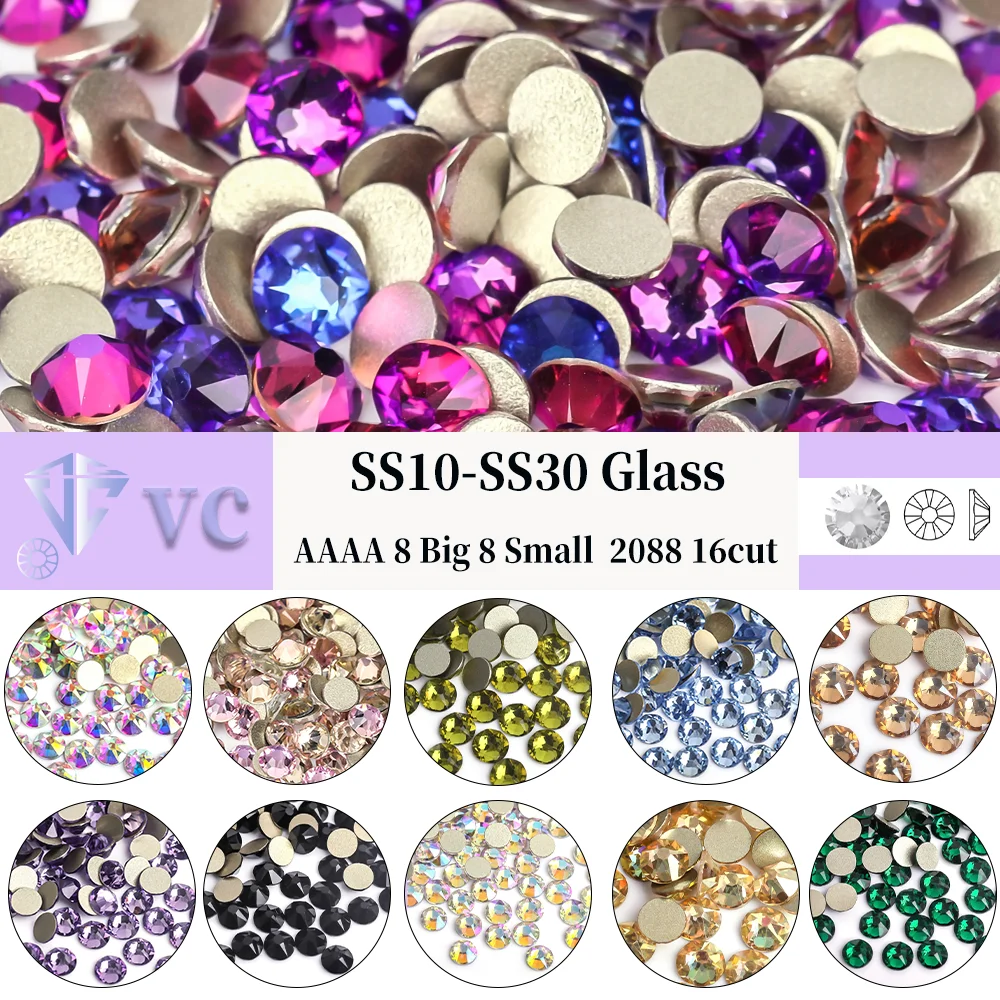 VC SS10-SS30 High Quality AAAAA 2088 Rhinestones Crystal Flatback 8 Big 8 Small 16cut Stones For DIY Crafts Nail Art Decoration
VC SS10-SS30 High Quality AAAAA 2088 Rhinestones Crystal Flatback 8 Big 8 Small 16cut Stones For DIY Crafts Nail Art Decoration