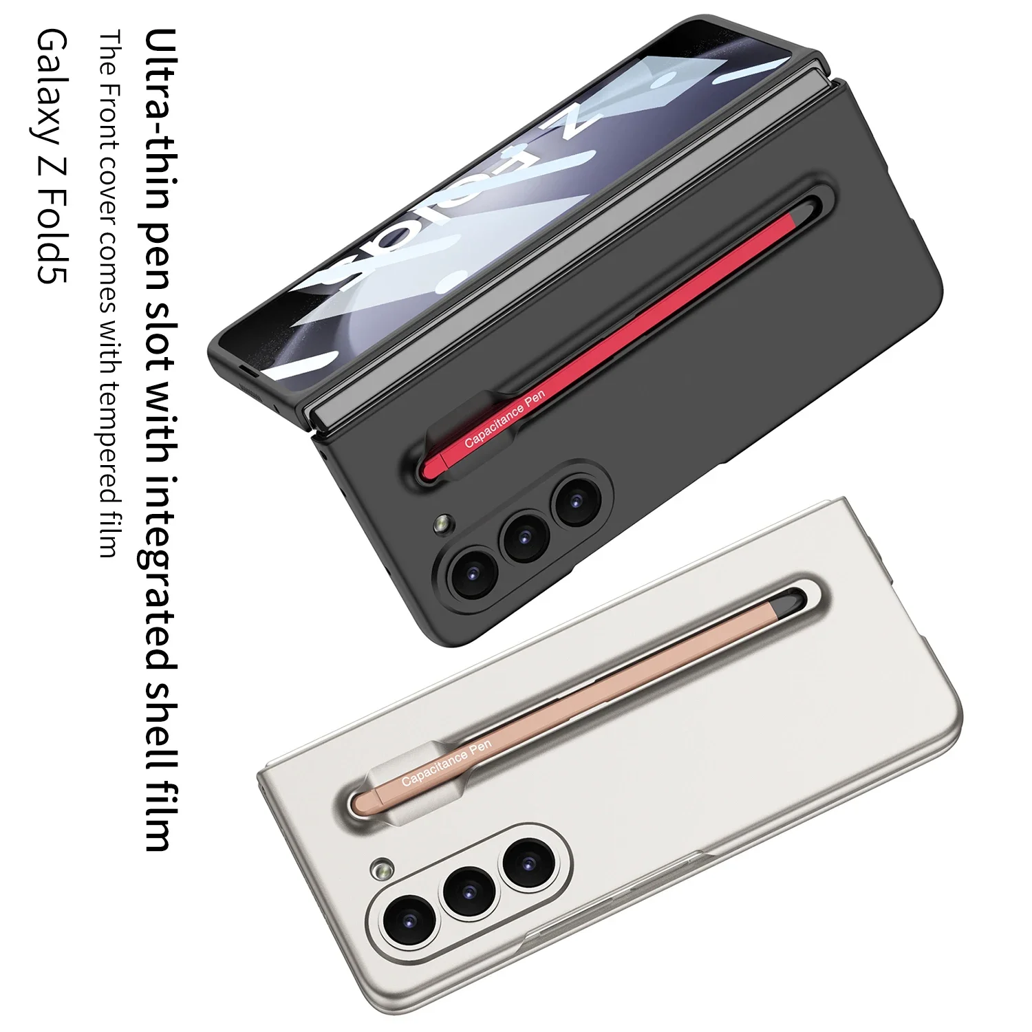 Shockproof Plastic Hard Case For Samsung Galaxy Z Fold 5 Case With Touch Pen Screen Glass Cover Pen Slot for Z Fold5 S Pen 2023 
Shockproof Plastic Hard Case For Samsung Galaxy Z Fold 5 Case With Touch Pen Screen Glass Cover Pen Slot for Z Fold5 S Pen 2023