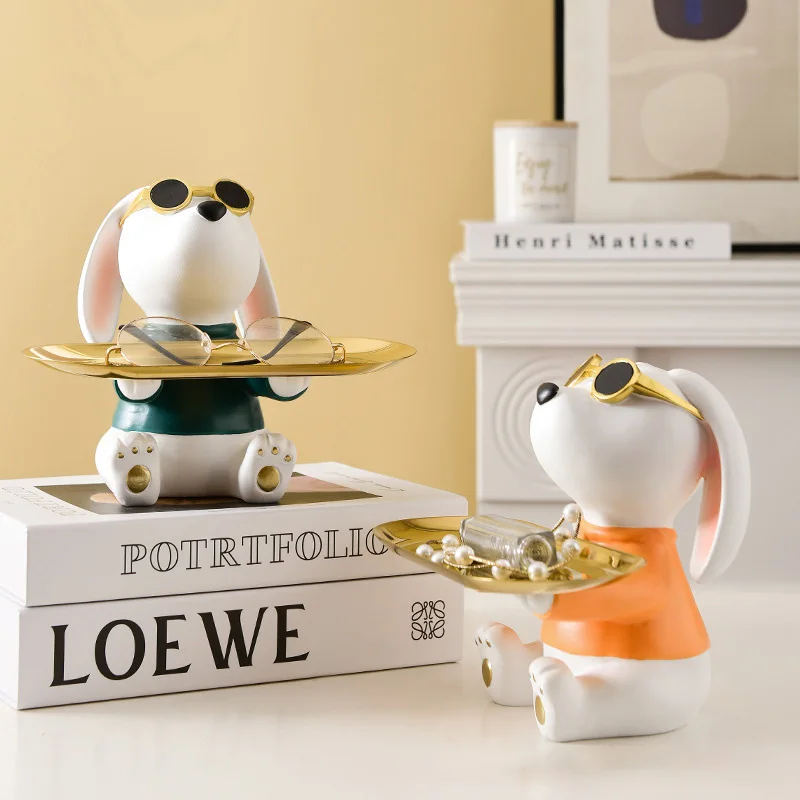 Nordic sunglasses dog resin ornaments home living room porch candy storage tray figurine soft office decorations
Nordic sunglasses dog resin ornaments home living room porch candy storage tray figurine soft office decorations