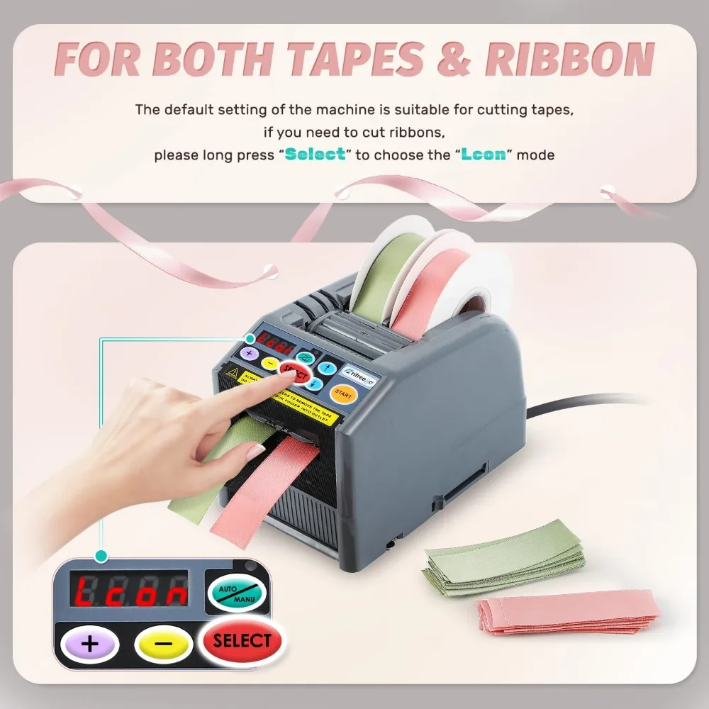 Automatic Ribbon Dispenser, Electric Ribbon/Tape Cutting Machine, for 6-60mm Width, Max 999mm Length Available
Automatic Ribbon Dispenser, Electric Ribbon/Tape Cutting Machine, for 6-60mm Width, Max 999mm Length Available