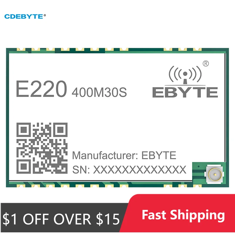 Беспроводной модуль LLCC68 LoRa E220-400M30S 433/470 МГц 30 дБм Беспроводной модуль SMD SPI дальнего действия 10 км
Беспроводной модуль LLCC68 LoRa E220-400M30S 433/470 МГц 30 дБм Беспроводной модуль SMD SPI дальнего действия 10 км