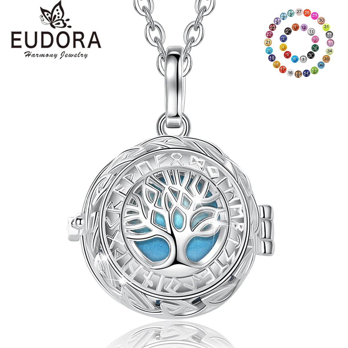 Eudora Harmony Ball Tree of Life with Norse Runes Pendant Necklace pregnancy Bola angel caller fine Fashion Jewelry for Women
Eudora Harmony Ball Tree of Life with Norse Runes Pendant Necklace pregnancy Bola angel caller fine Fashion Jewelry for Women