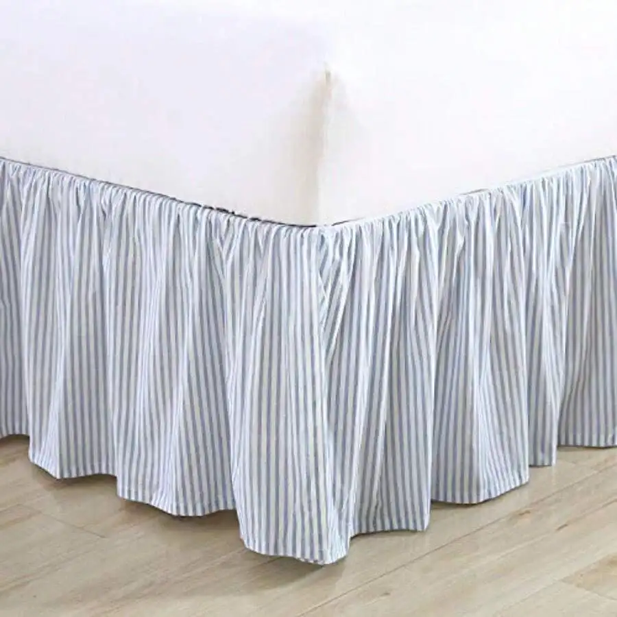 Cotton Ruffled Bedskirt Lightweight Home Decor Classic Blue Queen Size
Cotton Ruffled Bedskirt Lightweight Home Decor Classic Blue Queen Size