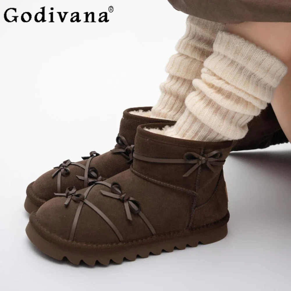 Strap Bow Thick-soled Snow Boots Women's 2024 Winter New Thermal Shoes Velvet Short Boot
Strap Bow Thick-soled Snow Boots Women's 2024 Winter New Thermal Shoes Velvet Short Boot