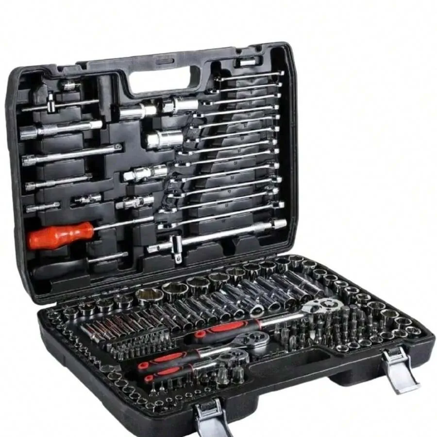 46-Piece Wrench Set With Positioning Sockets, Metric And Long-Handled, Suitable For Automotive And Home Use, Repair Equipment,
46-Piece Wrench Set With Positioning Sockets, Metric And Long-Handled, Suitable For Automotive And Home Use, Repair Equipment,