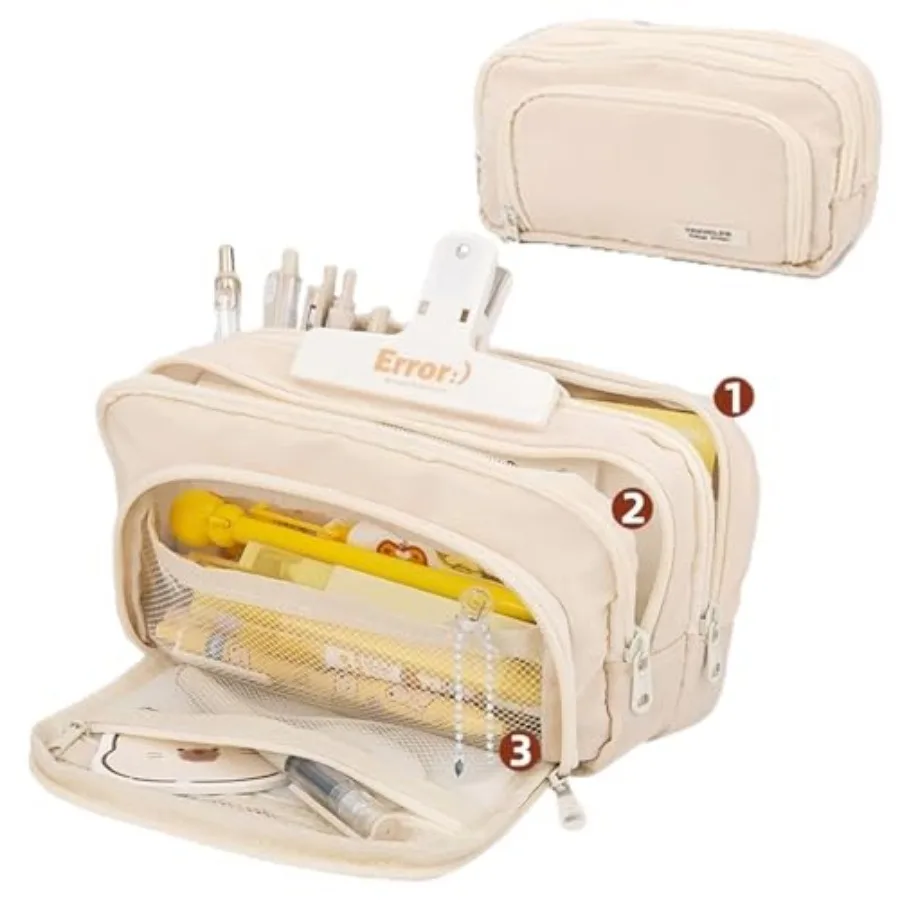 Big Capacity Pencil Case 3 Compartments Large Pencil Pouch Pen Bag Pencil Box Holder Organizer Simple Storage Aesthetic Station
Big Capacity Pencil Case 3 Compartments Large Pencil Pouch Pen Bag Pencil Box Holder Organizer Simple Storage Aesthetic Station