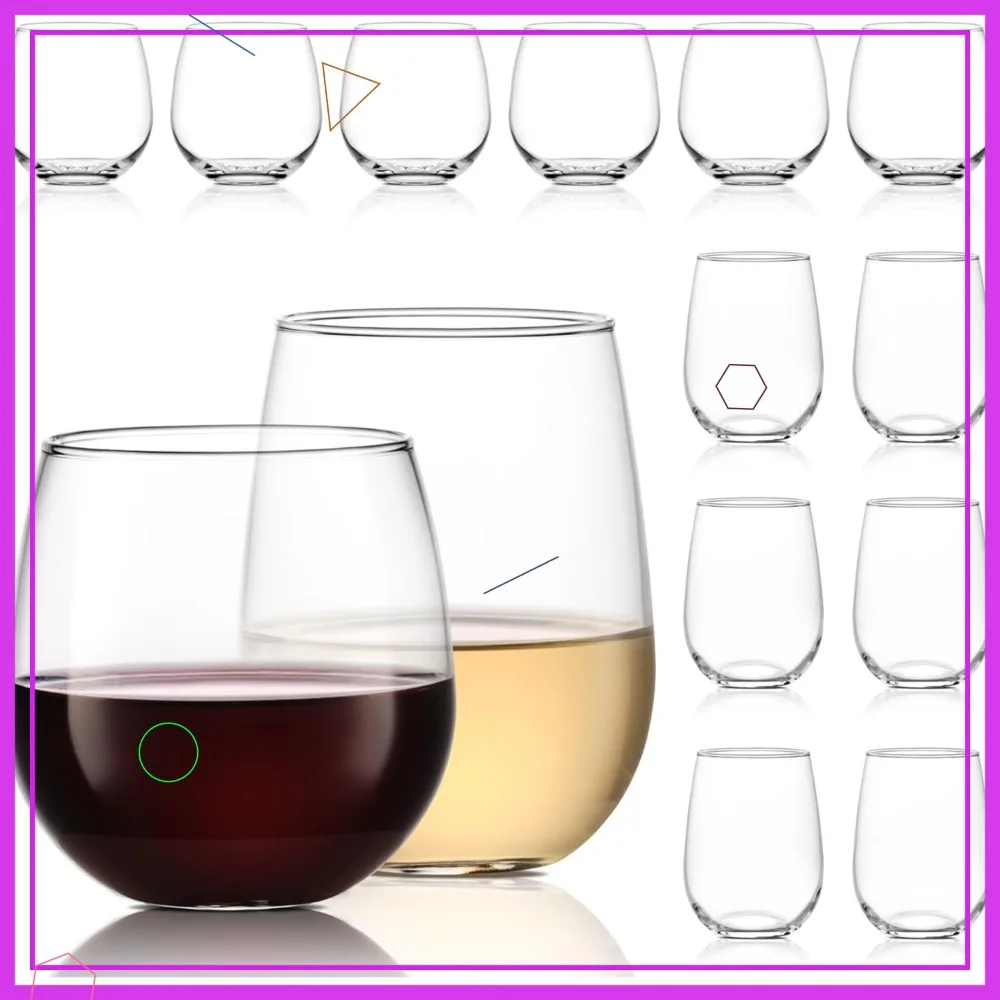 Stemless Wine Glasses Set of 12, Dishwasher Safe for Cocktails and Outdoor Use
Stemless Wine Glasses Set of 12, Dishwasher Safe for Cocktails and Outdoor Use