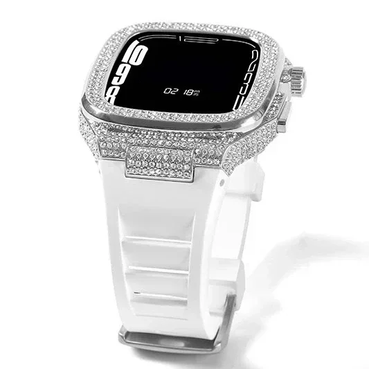 Алмазный чехол для Apple Watch Band 10 9 8 7 65 46 мм SE 44 Комплект модификации корпуса из нержавеющей стали Резиновый ремешок для IWatch 45 мм 44 мм
Алмазный чехол для Apple Watch Band 10 9 8 7 65 46 мм SE 44 Комплект модификации корпуса из нержавеющей стали Резиновый ремешок для IWatch 45 мм 44 мм