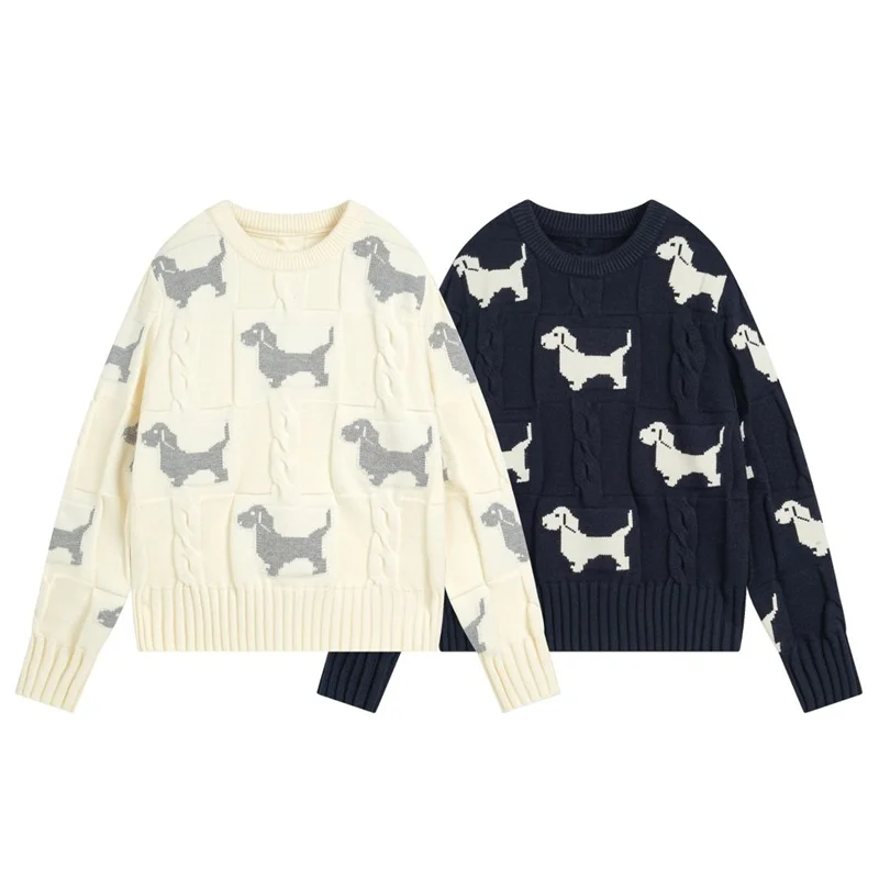 New Women's Knitted Long Sleeve round Neck Dog Embroidery Color Block Sweater Cross-Border European Style Fashionable Springwear
New Women's Knitted Long Sleeve round Neck Dog Embroidery Color Block Sweater Cross-Border European Style Fashionable Springwear