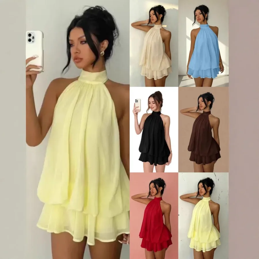 Europe and America - Sanya holiday dress by the sea chiffon neck hanging tea break short skirt summer 2026 sexy hot girl skirt
Europe and America - Sanya holiday dress by the sea chiffon neck hanging tea break short skirt summer 2026 sexy hot girl skirt