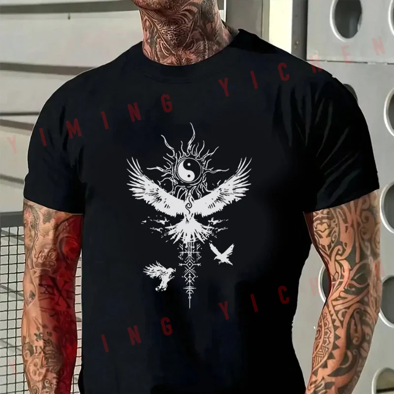 Men T-Shirt Yin Yang Wing Graphic Motorcycle Cotton O-neck Short Sleeve T Shirt Fashion Hip Hop Streetwear Tees
Men T-Shirt Yin Yang Wing Graphic Motorcycle Cotton O-neck Short Sleeve T Shirt Fashion Hip Hop Streetwear Tees