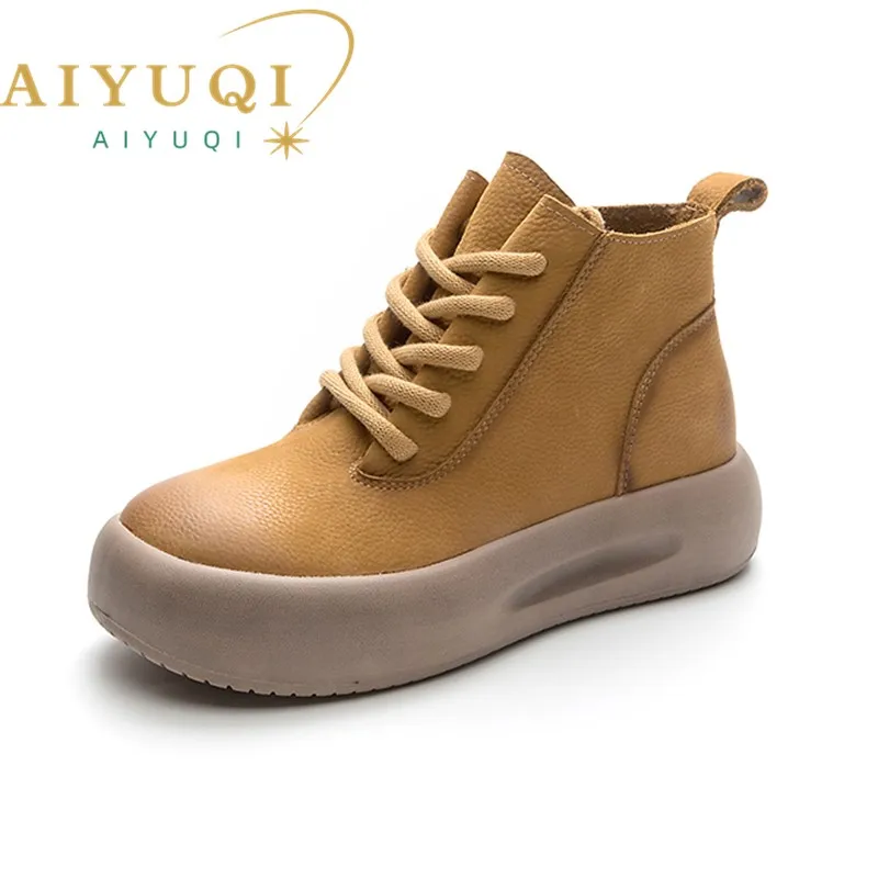 Women Sneakers Boots 2025 New Winter Genuine Leather Women Ankle Boots Retro Style Lace-up Platform Women Booties
Women Sneakers Boots 2025 New Winter Genuine Leather Women Ankle Boots Retro Style Lace-up Platform Women Booties