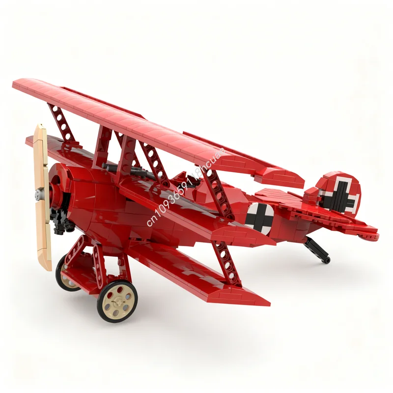 608pcs MOC Creator Fokker DR 1 Red Baron Model Building Blocks Architecture Toy DIY Christmas Gift Creative Education Idea
608pcs MOC Creator Fokker DR 1 Red Baron Model Building Blocks Architecture Toy DIY Christmas Gift Creative Education Idea