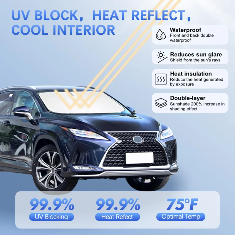 Car Windshield Sun Shade For Lexus RX RX300 RX330 RX270 RX200 Sunshade Sun Visor Protector Blocks UV Rays Summer Car Accessories
Car Windshield Sun Shade For Lexus RX RX300 RX330 RX270 RX200 Sunshade Sun Visor Protector Blocks UV Rays Summer Car Accessories