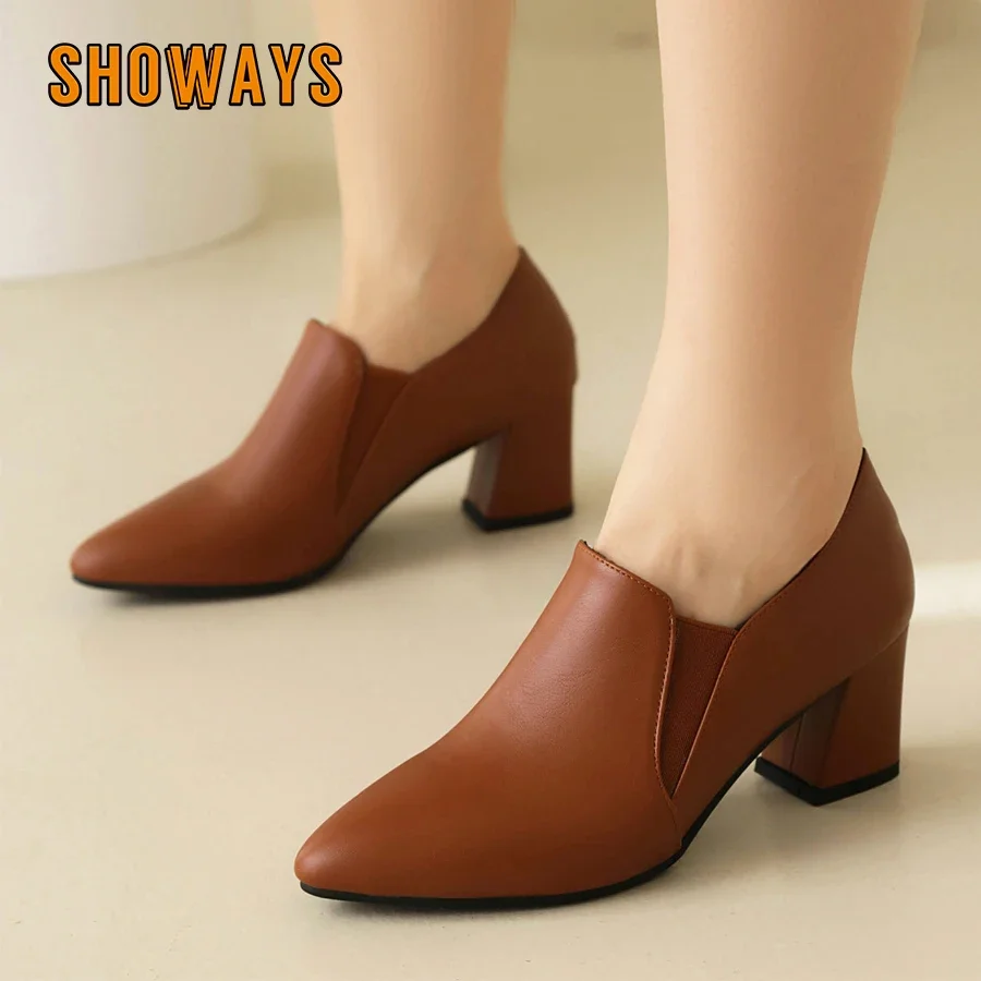 Britsh Women Pumps Red Black Brown Microfiber High Block Heels Loafers Dress Office Ladies Comfortable Slip-on Pointed Toe Shoes
Britsh Women Pumps Red Black Brown Microfiber High Block Heels Loafers Dress Office Ladies Comfortable Slip-on Pointed Toe Shoes